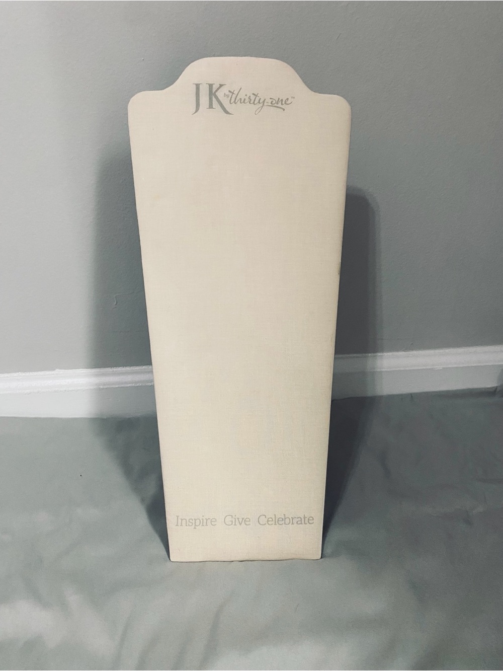 thirty-one Cream Jewelry Display Bust with Subtle Logo